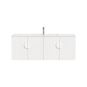 CIBO 1200mm White Freshwater Wall Hung Bathroom Vanity With White Handle