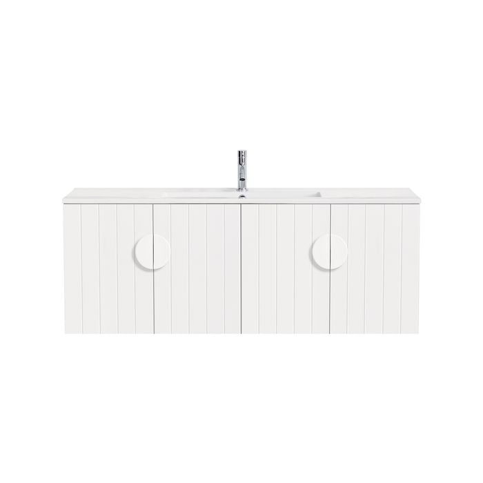 CIBO 1200mm White Freshwater Wall Hung Bathroom Vanity With White Handle