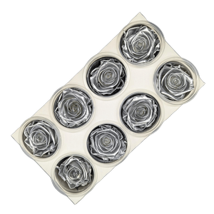 Blooms Of Joy 5cm Silver Rose 8 pack