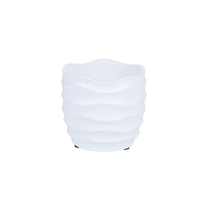 Astin Sinclair 180 x 160 Small White Wavy Pot