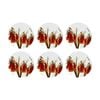 6pk Maxwell & Williams Royal Botanic Garden Ceramic Coaster 9.5cm Xmas Bells