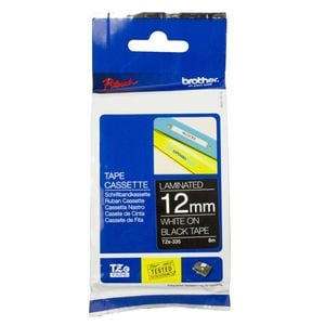 Brother 12mm White on Black TZE Tape Cartridge