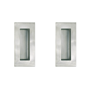 Delf 102mm Stainless Steel Square Flush Pull - 2 Pack