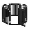 Costway Dog Pet Fence 8 Panels Portable Exercise Play Pen w/Door Lock-Black
