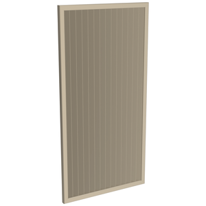 ProtectorAl 300-1000W X 1001-2000H Paperbark Aluminium Welded Louver Panel Vertical 5mm overlap