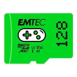 Emtec 128GB UHS I U3 V30 A1 Memory Card Green [ECMSDM128GXCU3G]