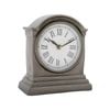 SSH COLLECTION Hutt Small Table Clock with Round White Face - Black Nickel