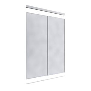 Lugna 2400 x 1201 - 1800mm Mirror Wardrobe Double Sliding Doors