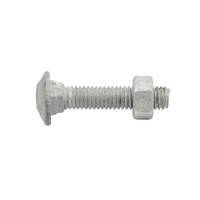 Zenith M6 x 30mm Hot Dipped Galvanised Cup Head Bolt And Nut - Each
