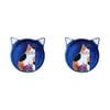 2PK LVD Ceramic Coasters Cat Paintings Home/Kitchen Decor 10.5cm Round Assorted