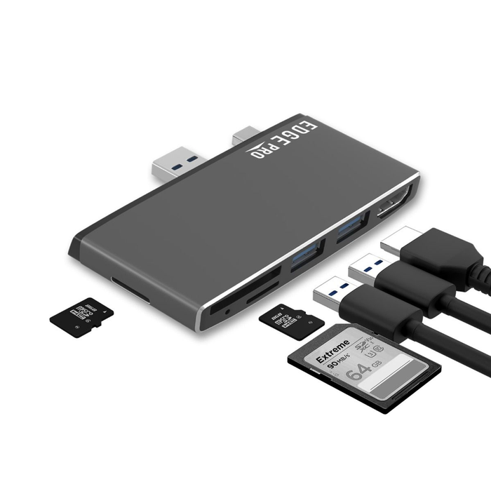 mbeat Edge Pro P78 Multifunction Hub For Surface Pro 5/6 - Black