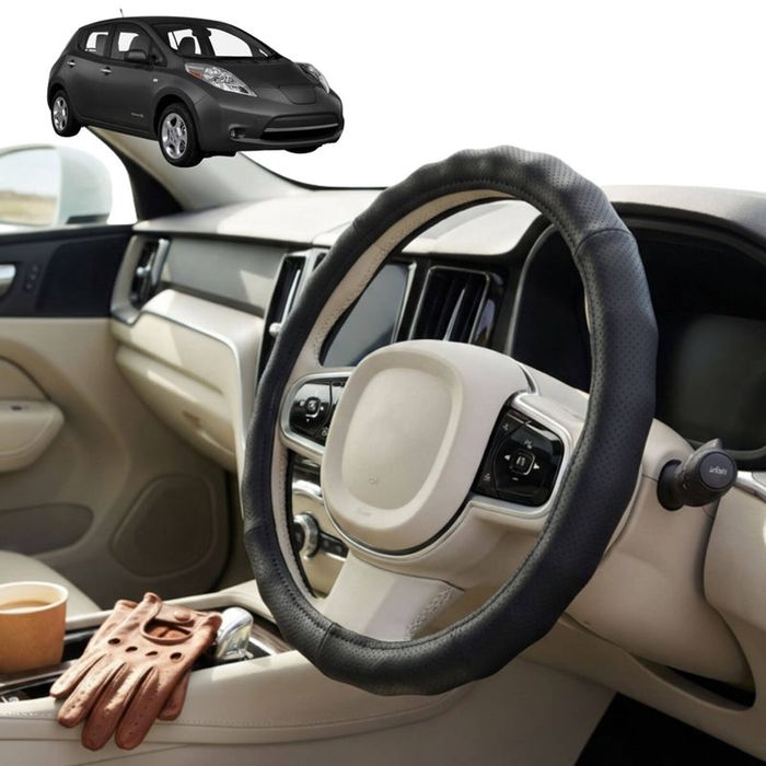 Australian Goose Steering Wheel Cover for Nissan LEAF 2013 - 2017 Circle Black