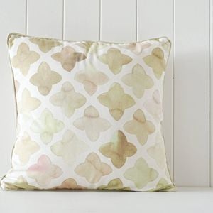Rayell Indoor Square Cushion Faded Cross Beige 45x45cm