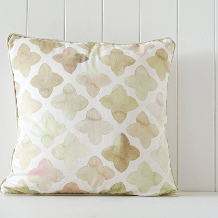 Rayell Indoor Square Cushion Faded Cross Beige 45x45cm