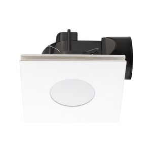 Mercator 290mm White Plug-In Square Exhaust Fan with Tri-Colour LED Light