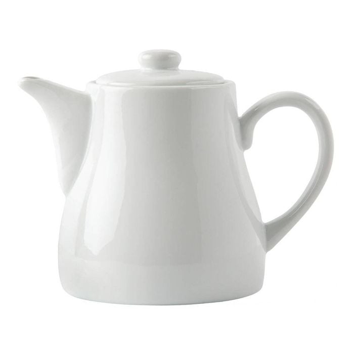 Olympia Whiteware Teapots Vitrified Body Porcelain 795ml Pack of 4