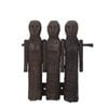 Belle Zimtatt Wooden Puppets Scultpure Decor 40x10cm - Natural
