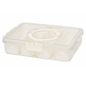 Stakt 4 Compartment Fridge Storage With Lid & Handles