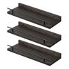 Levede Floating Shelves Set of 3 Paulownia Guardrail Black Rustic Decor