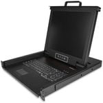 StarTech.com LCD Rack Console - Steel - Black - 1 Computer(s) - 43.2 cm (17") LCD - SXGA - 1280 x 1024USB