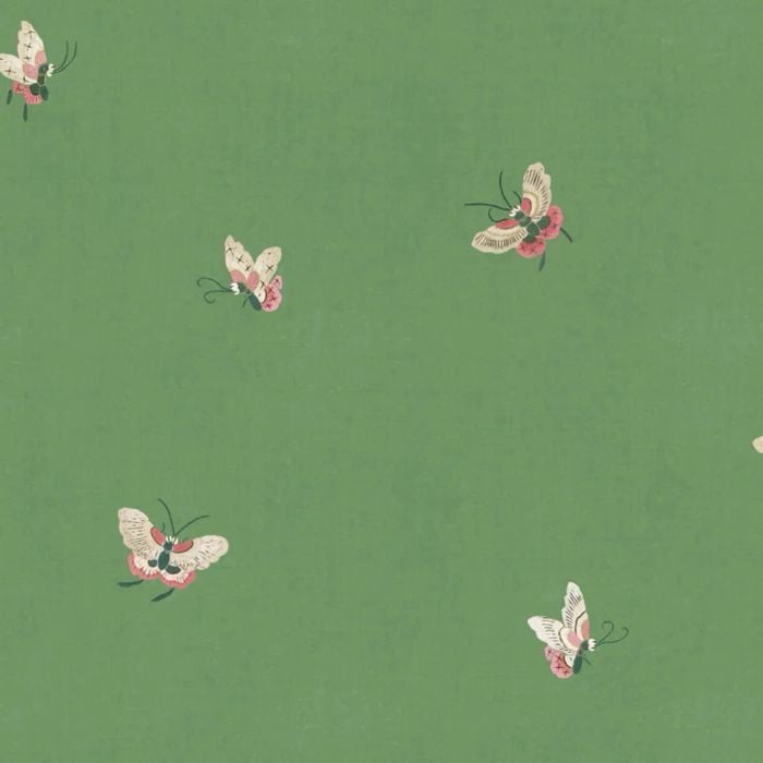 Wallpaper Trader Butterflies, Green