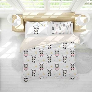 3D Cartoon Panda Quilt Cover Set Bedding Set Pillowcases 64