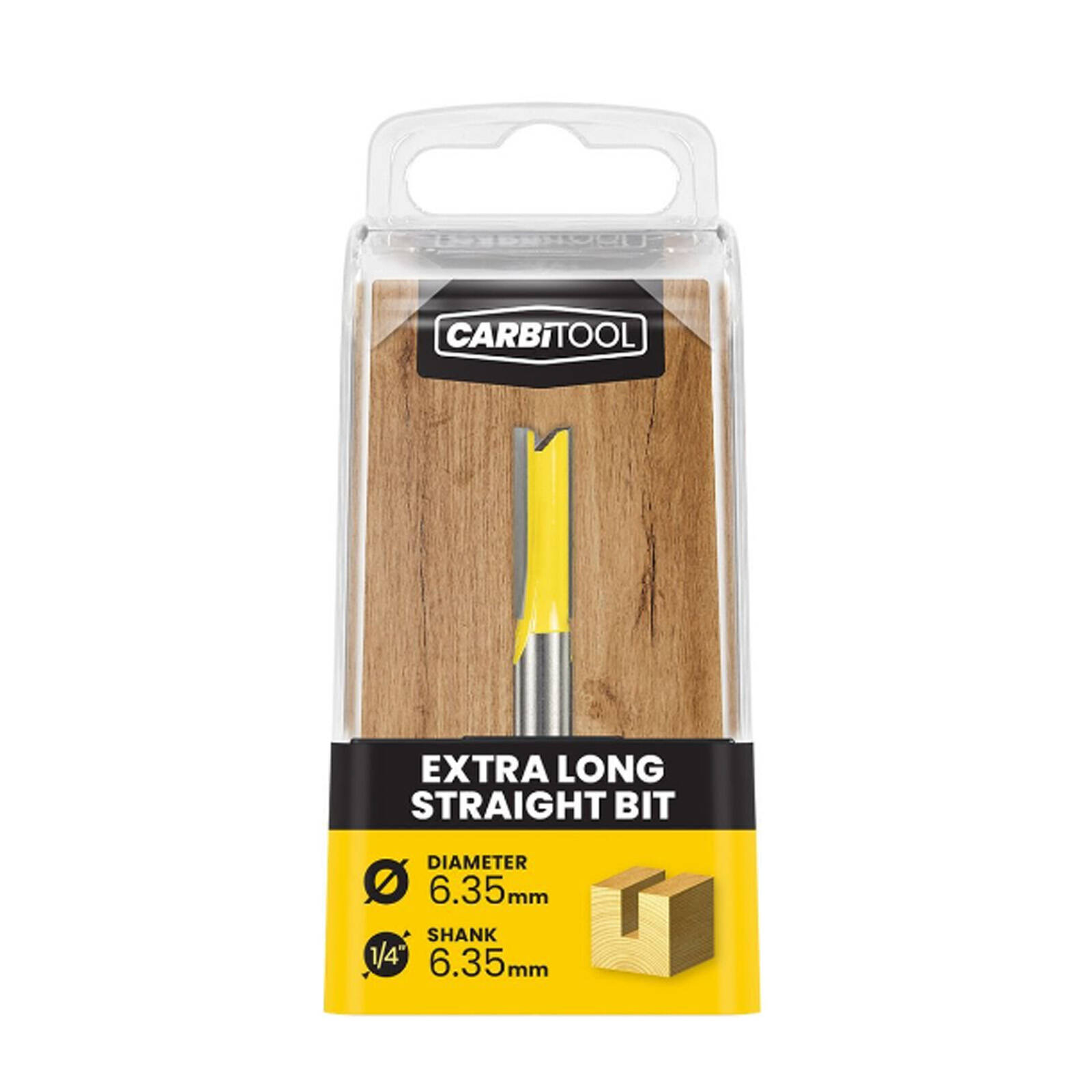 Carbitool 6.35mm TCT Extra Long Straight Router Bit