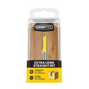 Carbitool 6.35mm TCT Extra Long Straight Router Bit