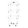 Practa White 3 Tier Clothes Airer With Castors