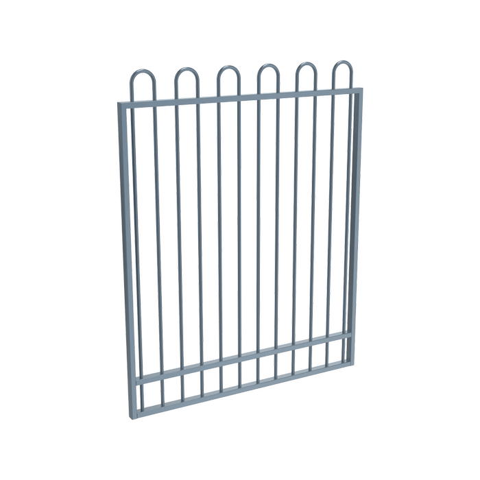 ProtectorAl 800 - 1200 x 1500mm Deep Ocean Aluminium Loop Top Pool Gate With Mid Rail