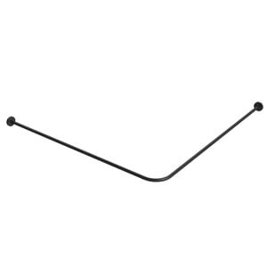 Emro 1200 x 1200 x 19mm Matte Black Stainless Steel Shower Rail