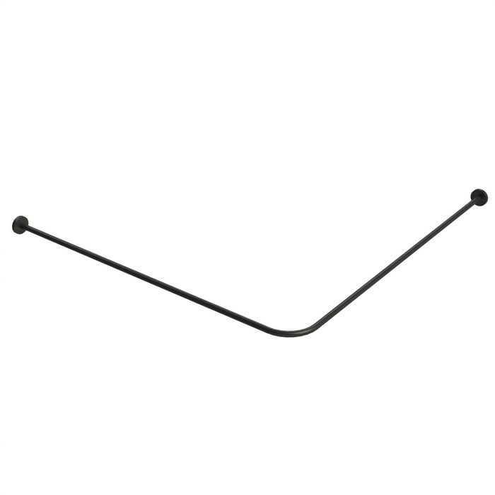 Emro 1200 x 1200 x 19mm Matte Black Stainless Steel Shower Rail