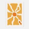 Galrie Vibrant Abstract Sunburst Geometric Art Print for Modern Home Decor, White Frame, A4 21 x 30cm (8 x 12inch)