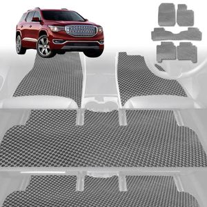 6D Diamond Car Floor Mats for Holden Acadia 2018-2021-Ultimate Set-Grey-Outback GT