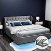 Artiss Bed Frame King Gas Lift Grey Issa