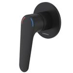 HomeCare by Caroma Black Matte Assistant Living Bath/Shower Mixer