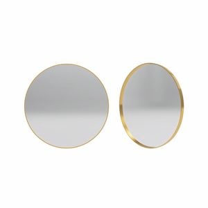 Forme 600mm Bushed Gold Round Framed Mirror
