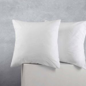 Accessorize Bedroom Collection 65cm x 65cm White European Cotton Polyester 2 Pack Pillowcases