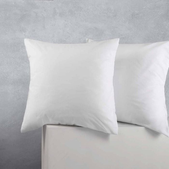 Accessorize Bedroom Collection 65cm x 65cm White European Cotton Polyester 2 Pack Pillowcases