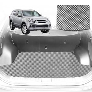 6D Diamond Car Boot Mat for Isuzu MU-X 2013-2020-Cargo Mat-Grey-Outback GT