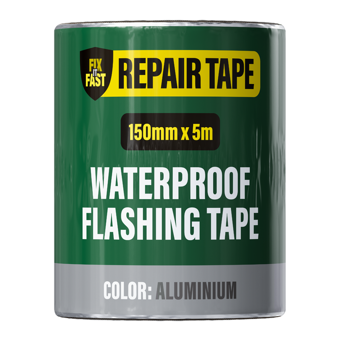Fix-It-Fast Repair Tape 150mm x 5m Aluminium Waterproof Flashing Tape