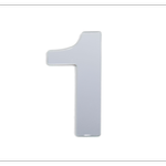 Sandleford 25mm Silver Self Adhesive House Number 1