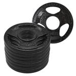 8 Pack of 1.25kg - Total 10kg Olympic Ez Grip Cast Iron Hammertone Weight Plate Weight Set