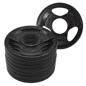 8 Pack of 1.25kg - Total 10kg Olympic Ez Grip Cast Iron Hammertone Weight Plate Weight Set