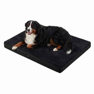 Petzly Dog Bed Mat for Pet Machine Washable Cover Waterproof Liner Black XLarge
