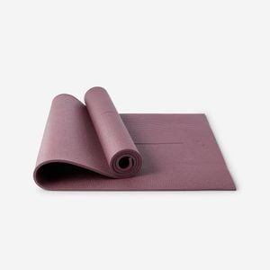 Decathlon - 8 Mm Grippy And Comfortable Gentle Yoga Mat - Burgundy - One Size