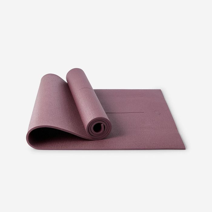 Decathlon - 8 Mm Grippy And Comfortable Gentle Yoga Mat - Burgundy - One Size