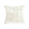 SOGA 50cm White Rabbit Fur Throw Pillow