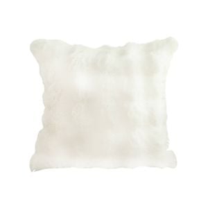 SOGA 50cm White Rabbit Fur Throw Pillow