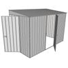 Build-a-Shed 1.5 x 3.0 x 2.0m Hinged Door Tunnel Shed with Hinged Side Door - Zinc